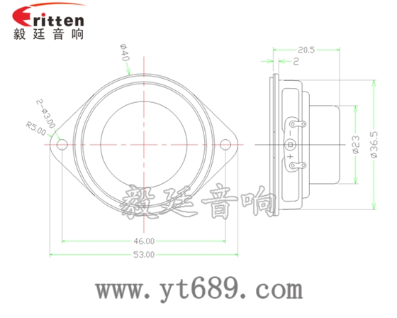1.5寸3w4Ω13芯全频喇叭成品图
