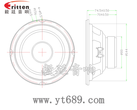 6.5寸汽车重低音喇叭成品图