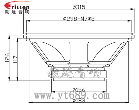 12寸150w低音喇叭成品图