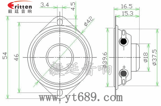 42mm8欧12瓦喇叭成品图