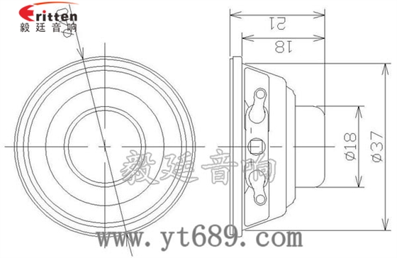 40mm13芯2瓦小喇叭成品图