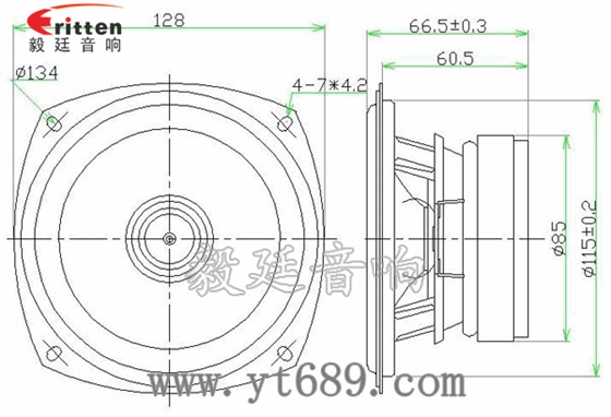 5寸30瓦两路同轴喇叭成品图 5寸防水船用喇叭成品图