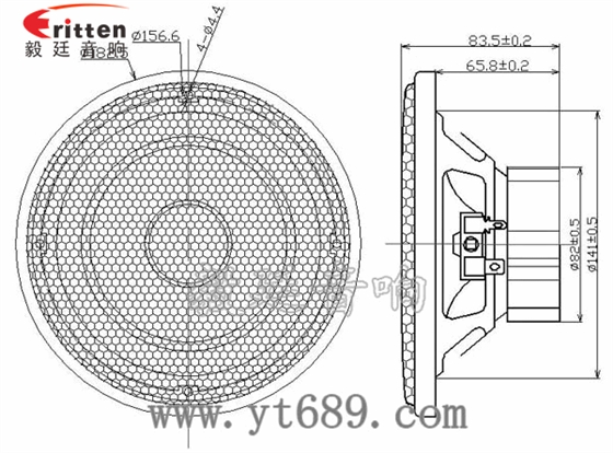 6.5寸汽车套装喇叭成品图