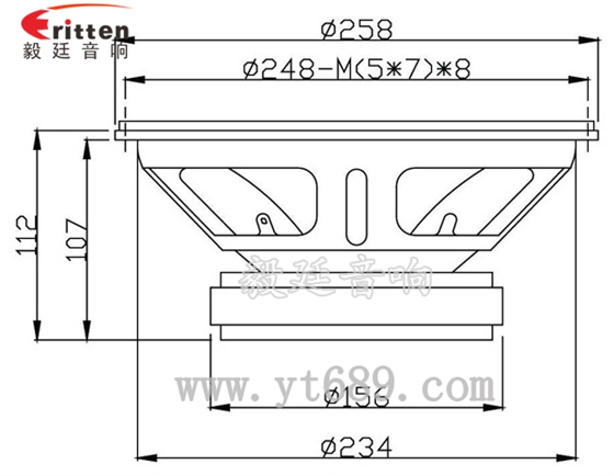 10寸150w中低音喇叭成品图