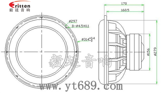 12寸低音喇叭生产厂家成品图