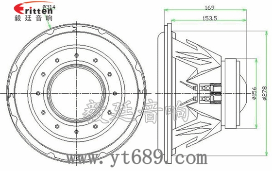 12寸低音汽车音箱喇叭厂家成品图