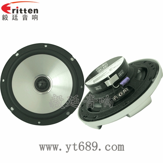 这款6.5寸30W全频喇叭采用4欧音圈设计灵敏度高音质好,是一款应用在汽车音响的6.5寸全频喇叭,毅廷音响专业制造全频喇叭,喇叭产品通过CE标准认证正反面 8''中低音舞台音箱喇叭厂家正反面