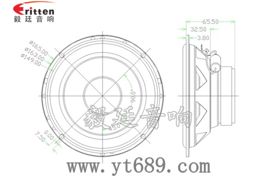 6.5寸25芯全频多媒体音箱喇叭成品图