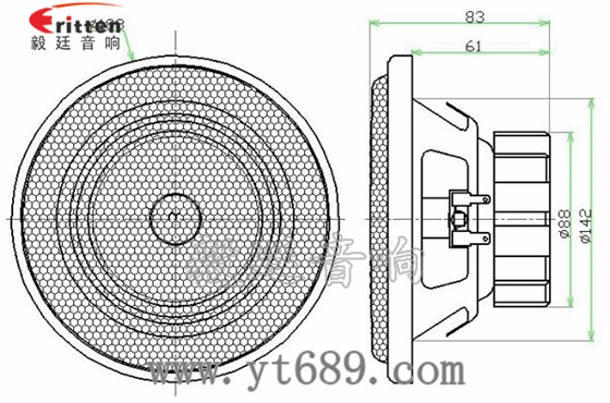 6.5寸50瓦多媒体音箱全频喇叭成品图