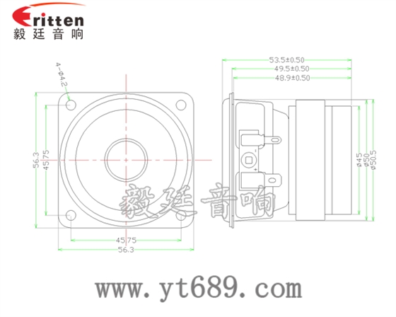 2.5寸13芯5瓦全频喇叭成品图