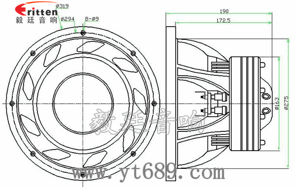 12寸大音箱喇叭成品图