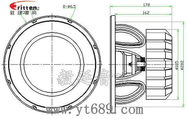 12寸低音汽车喇叭成品图