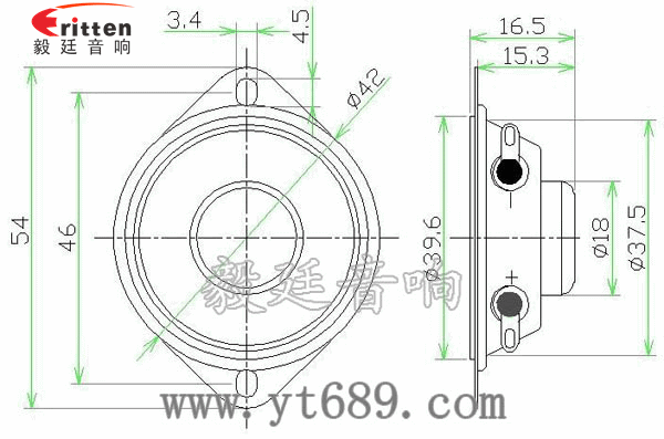 42mm8欧12瓦喇叭成品图