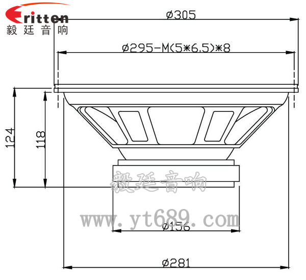 12寸150w低音喇叭成品图