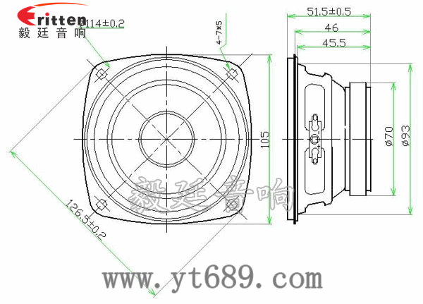 105mm8Ω20W中低音喇叭成品图 3寸20W全频HiFi音箱喇叭成品图
