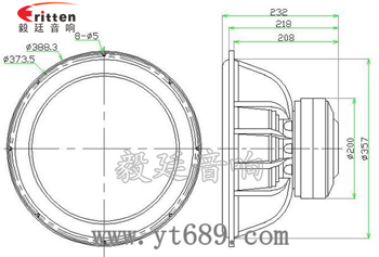 15寸音箱超重低音喇叭成品图