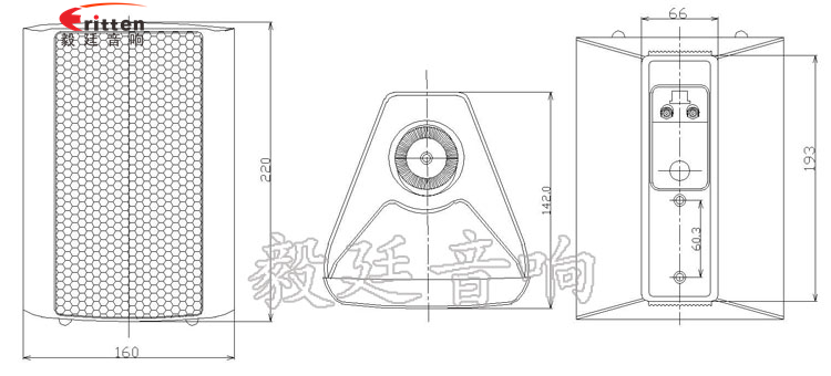 4寸挂壁音箱喇叭成品图