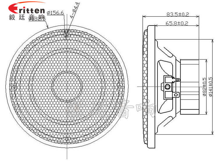 6.5寸3Ω40瓦全频喇叭成品图 6.5寸3Ω40瓦全频喇叭成品图