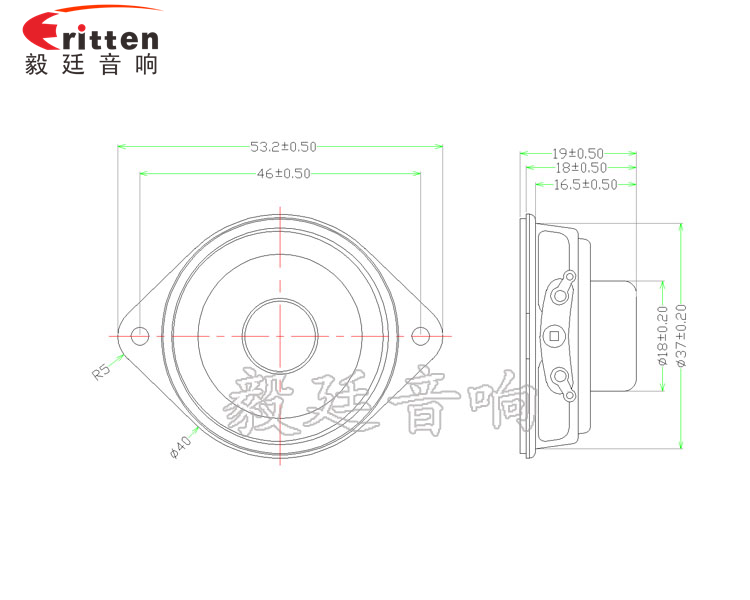 40mm3W蓝牙音箱喇叭成品图