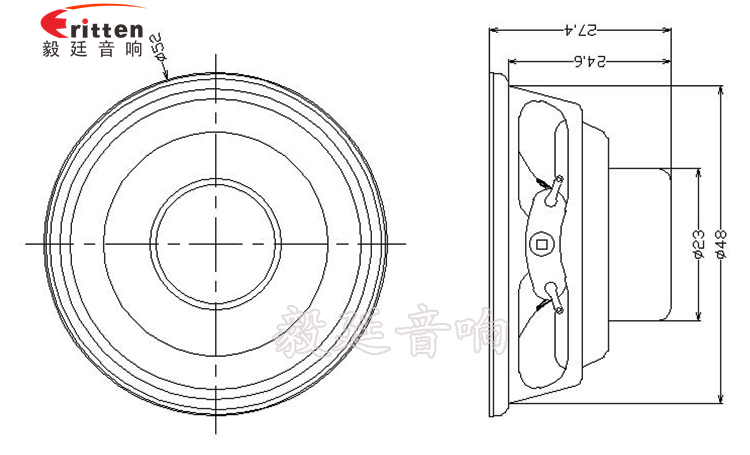 52mm5W蓝牙音箱喇叭成品图