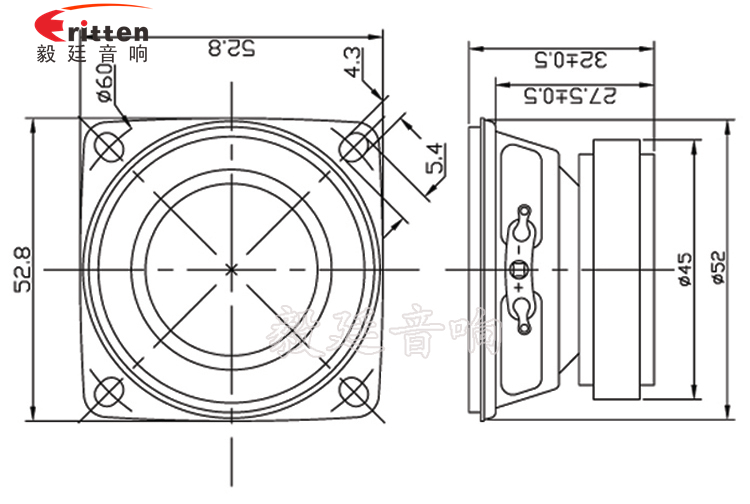 53mm13芯7W蓝牙音箱喇叭成品图